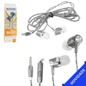 Fone De Ouvido Com Microfone Intra-Auriculares EF-601MV EXBOM EF-601MV EXBOM