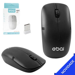 Mouse Sem Fio 2.4Ghz 1600Dpi Preto EBAI FZF-1923 FZF-1923 EBAI