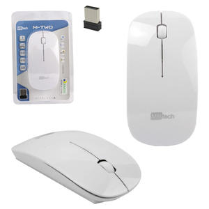 Mouse Óptico Sem Fio 3 Botões 3200 Dpis Branco Anatel MB54118 MB TECH