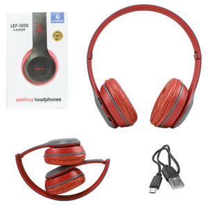 Head Phone Wireless 5.0 Vermelho LEHMOX LEF-1000 LEF-1000 LEHMOX