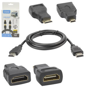 Cabo HDMI 3 Em 1 Com Adaptadores Mini HDMI E Micro HDMI 1.5 Metros LOTUS LT-H001 LT-H001 LOTUS