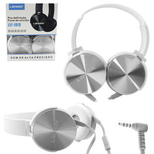 Headphone Extra Bass Com Microfone Branco LEHMOX LEF-1010 LEF-1010 LEHMOX