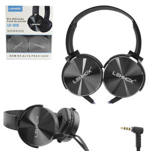 Headphone Extra Bass Com Microfone Preto LEHMOX LEF-1010 LEF-1010 LEHMOX