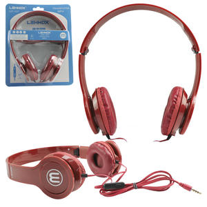 Headphone Estéreo Plug P2 Vermelho LEF-1026 LEHMOX