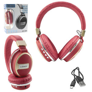 Head Phone Wireless Estéreo Vermelho LEHMOX LEF-1019 LEF-1019 LEHMOX