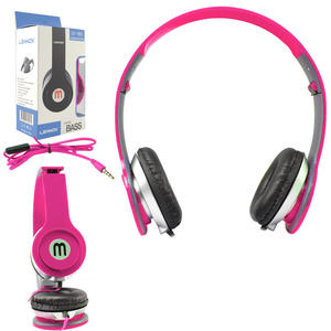 Headphone Estéreo Com Microfone Entrada P2 Rosa LEHMOX LEF-1002 LEF-1002 LEHMOX