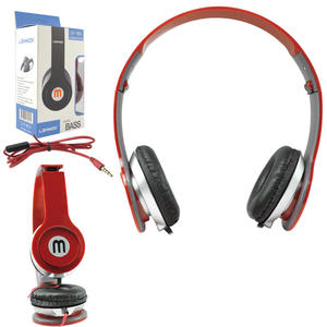 Headphone Estéreo Com Microfone Entrada P2 Vermelho LEHMOX LEF-1002 LEF-1002 LEHMOX