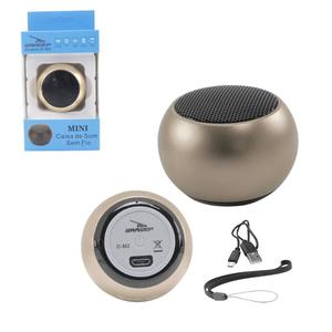 Caixa De Som Bluetooth Mini Speaker 5W Dourado D-M2 GRASEP D-M2 GRASEP