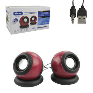 Mini Alto Falante Para PC 5W Vermelho KP-601 KNUP KP-601 KNUP