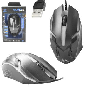 Mouse Gamer 1600 DPI Possui 3 botões Com fio Preto KP-V15 KNUP KP-V15 KNUP