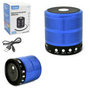 Caixa De Som Bluetooth 5W Com Sd Card P2 Usb Com Para Atender Chamadas Azul LT-887 LOTUS LT-887 LOTUS