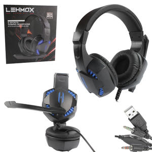 Headphone Gamer Plug USB/3.5MM Em Led GT-F6 LEHMOX GT-F6 LEHMOX