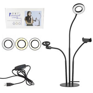 Ring Light Kit De Suporte Live Stream Para Celular 3 em 1 Com Suporta para Celular e Microfone GENÉRICO ZBJ-1 GENERICO