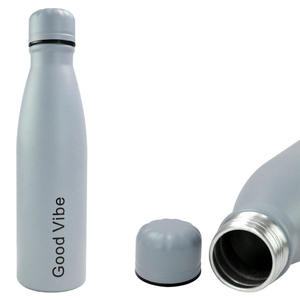 Garrafa De Aluminio Cinza 600ML REF: HG62356 GOOD VIBE HG62356 GOOD VIBE