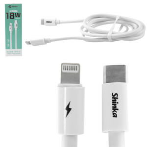 Cabo USB-C Para iPhone Lightning 1 Metro Branco SHINKA CB-TPC-IP CB-TPC-IP SHINKA