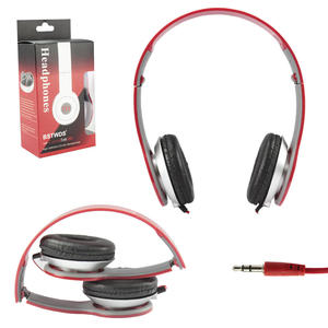 Headphone Estéreo Com Microfone Entrada P2 Vermelho HD-088 HD-088 GENERICO