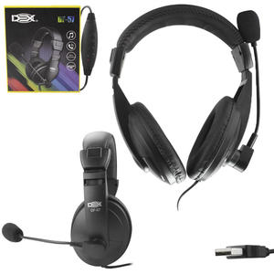 Headphone Com Microfone e Controle De Volume Plug USB DF-57 DEX DF-57 DEX