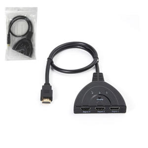 Hub Switch Hdmi Com 3 Entrada e 1 Saída Com Cabo Generico GENÉRICO GENERICO