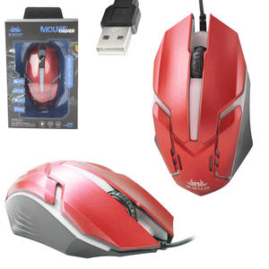 Mouse Gamer 1600 dpi 3 Botões Vermelho Knup KP-V15 KP-V15 KNUP