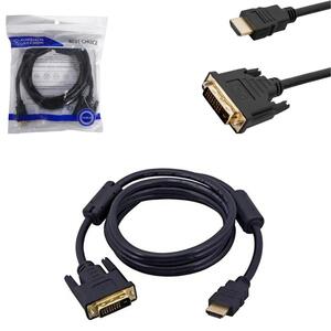 Cabo HDMI Macho Para DVI Macho 24+1 Full HD com Filtro Conectores Banhados 1.8 Metros HDTV-DVI GENERICO