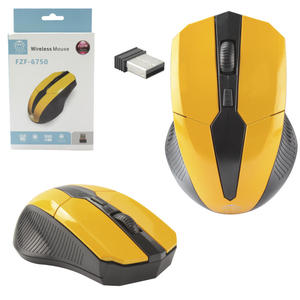 Mouse wireless 3000 DPI Amarelo FZF-6750 EBAI FZF-6750 EBAI