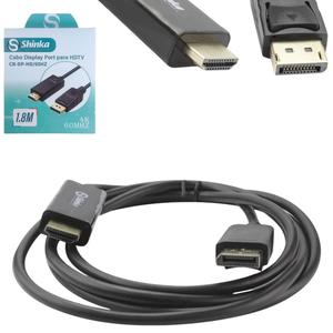Cabo Conversor Displayport Para HDMI Preto 1.80 Metros SHINKA CB-DP-HD SHINKA