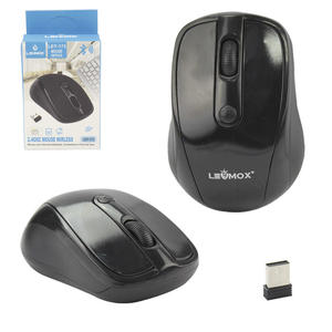 Mouse Wireless USB 1600 Dpi Anatel 4 Teclas Preto LEY-173 LEHMOX