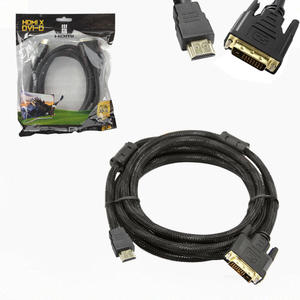 Cabo HDMI Para DVI Macho Full HD com Filtro Conectores Banhados Com Malha 2 Metros GB51052 MB TECH