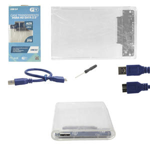 Case De Gaveta USB 3.0 HD 2.5 Sata Externo Transparente FY-448 FY-