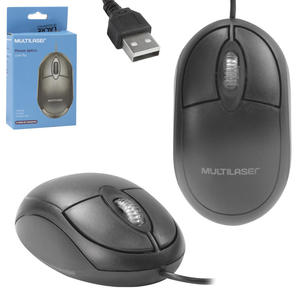 Mouse 1200 dpi 3 botões Preto MO300 MULTILASER