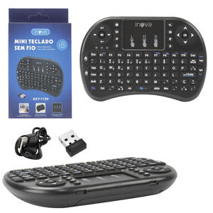 Mini Teclado Wireless Com Touchpad Preto KEY-7189 INOVA