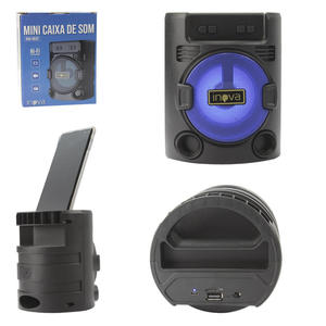 Mini Caixa De Som Bluetooth Azul 6W Anatel RAD-8632 INOVA