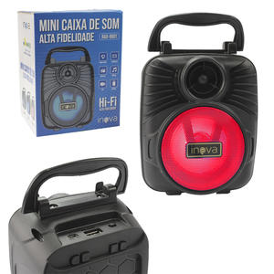 Mini Caixa De Som Bluetooth 8W Vermelho RAD-8601 INOVA