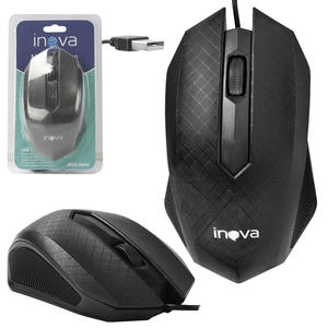 Mouse Óptico DPI 1000 Com Fio USB 3.0 Preto MOU-6909 INOVA