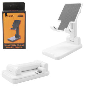 Suporte Para Celular De Mesa Portátil Dobrável Branco SPO-8749 Basike