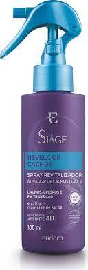 SIAGE REVELA CACHOS SPRAY REVITALIZADOR ATIVADOR DE CACHOS 100ML 926015 Eudora