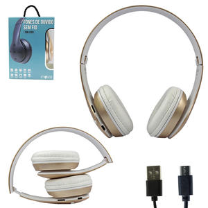 Headphone Sem Fio Versão V2.1 Dourado Anatel FON-2201 INOVA