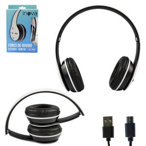 Headphone Sem Fio Versão 5.0 Branco Anatel FON-2202D INOVA