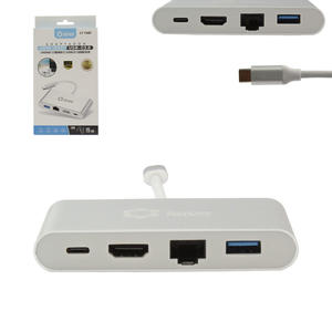 Adaptador USB-C Para Hdmi RJ45 Usb-c E Usb 3.0 LT-T401 LOTUS