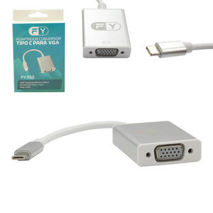 Cabo Adaptador Type-C Para VGA Fêmea 15 Centímetros FY-553 FY-