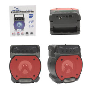 Caixa De Som Bluetooth USB Com SD Card P2 FM 10W Vermelho D-S3135 GRASEP