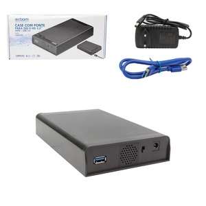 Case Com Fonte Para Ssd E Hd 3.5 Sata Usb 3.0 CGHD-G33 EXBOM