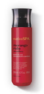 BODY SPLASH MORANGO RUBY NATIVA SPA 200ML 016303 O BOTICARIO