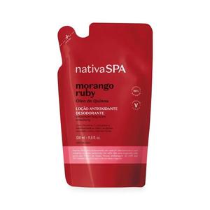 REFIL NATIVA SPA HIDRATANTE ANTOXIDANTE MORANGO E RUBY 350ML 16501 O BOTICARIO