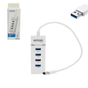 Hub USB 3.0 4 Portas 5bps 30 Cm Branco UH-30A EXBOM