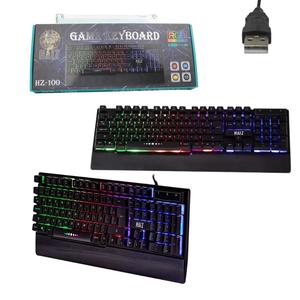 Teclado Gamer Semi Mecânico Rgb Com Apoio Para Mãos Usb 2.0 HZ-100 HAIZ