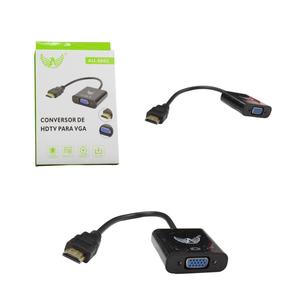 Cabo Conversor HDMI Macho Para VGA Fêmea Para Tv Pc Xbox360 Notebook HDTV/VGA AU-8802 ALTOMEX