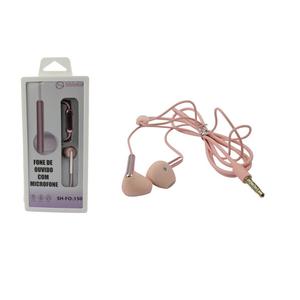 Fone de Ouvido Com Microfone E Controle De Volume Rosa SH-FO-150 SHINKA