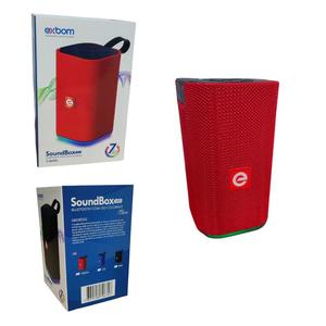 Caixa de Som SoundBox Bluetooth 5.0 Com Led Colorido Rádio FM Conexão USB E MicroSD Vermelho CS-M31BTL EXBOM