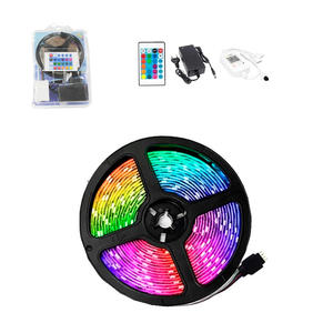 Fita Led RGB 5 Metros Led Pequeno Com Controle De Cores 12V 2A FITA LED GENERICO